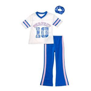 Freestyle Girls  3Pc Perfect 10 Knit Legging Set, Blue